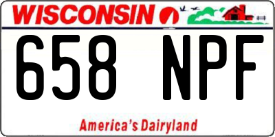 WI license plate 658NPF