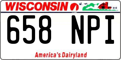 WI license plate 658NPI