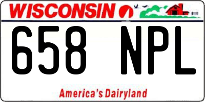 WI license plate 658NPL
