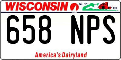 WI license plate 658NPS