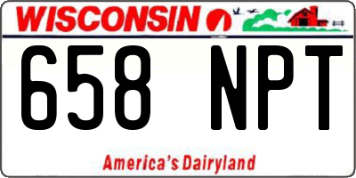 WI license plate 658NPT