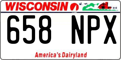 WI license plate 658NPX