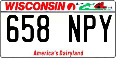 WI license plate 658NPY