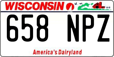WI license plate 658NPZ
