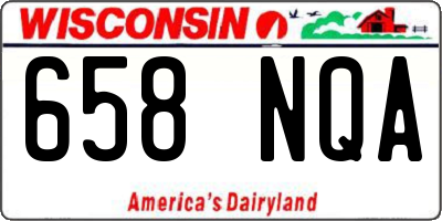 WI license plate 658NQA