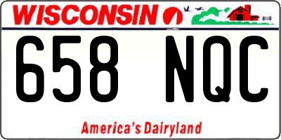WI license plate 658NQC