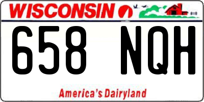 WI license plate 658NQH