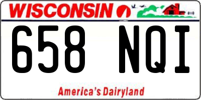 WI license plate 658NQI