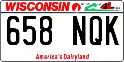 WI license plate 658NQK