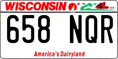 WI license plate 658NQR