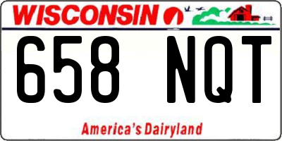 WI license plate 658NQT
