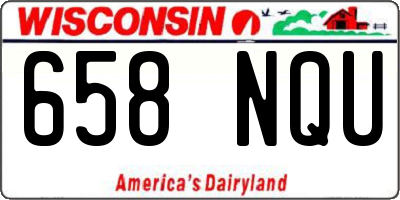 WI license plate 658NQU