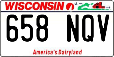 WI license plate 658NQV