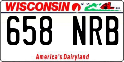 WI license plate 658NRB