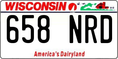 WI license plate 658NRD