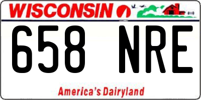 WI license plate 658NRE