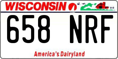 WI license plate 658NRF