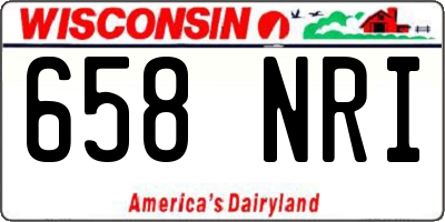 WI license plate 658NRI