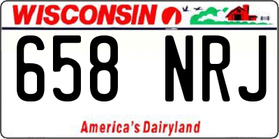 WI license plate 658NRJ