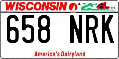 WI license plate 658NRK