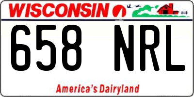 WI license plate 658NRL