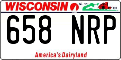 WI license plate 658NRP