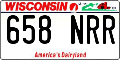 WI license plate 658NRR