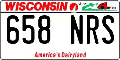 WI license plate 658NRS