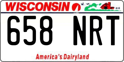 WI license plate 658NRT