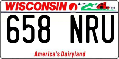 WI license plate 658NRU