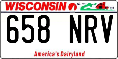 WI license plate 658NRV