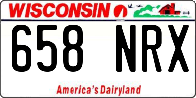WI license plate 658NRX