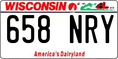 WI license plate 658NRY