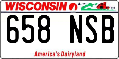 WI license plate 658NSB