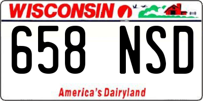 WI license plate 658NSD