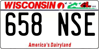 WI license plate 658NSE