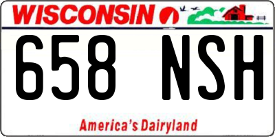 WI license plate 658NSH