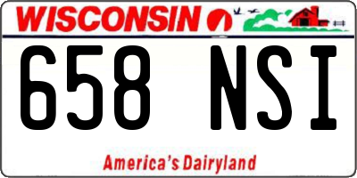 WI license plate 658NSI