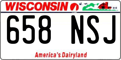 WI license plate 658NSJ