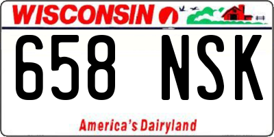 WI license plate 658NSK