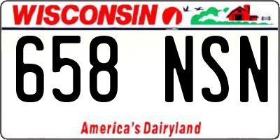 WI license plate 658NSN