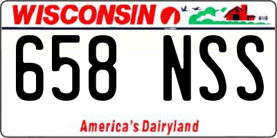WI license plate 658NSS