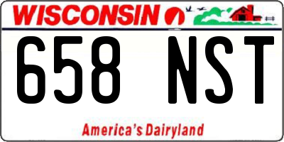 WI license plate 658NST