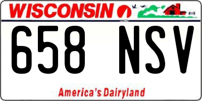 WI license plate 658NSV