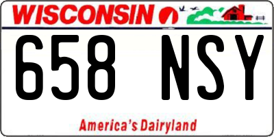 WI license plate 658NSY