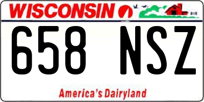 WI license plate 658NSZ
