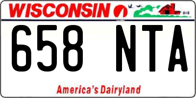 WI license plate 658NTA