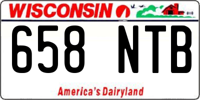 WI license plate 658NTB