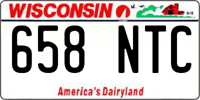 WI license plate 658NTC
