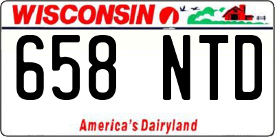 WI license plate 658NTD